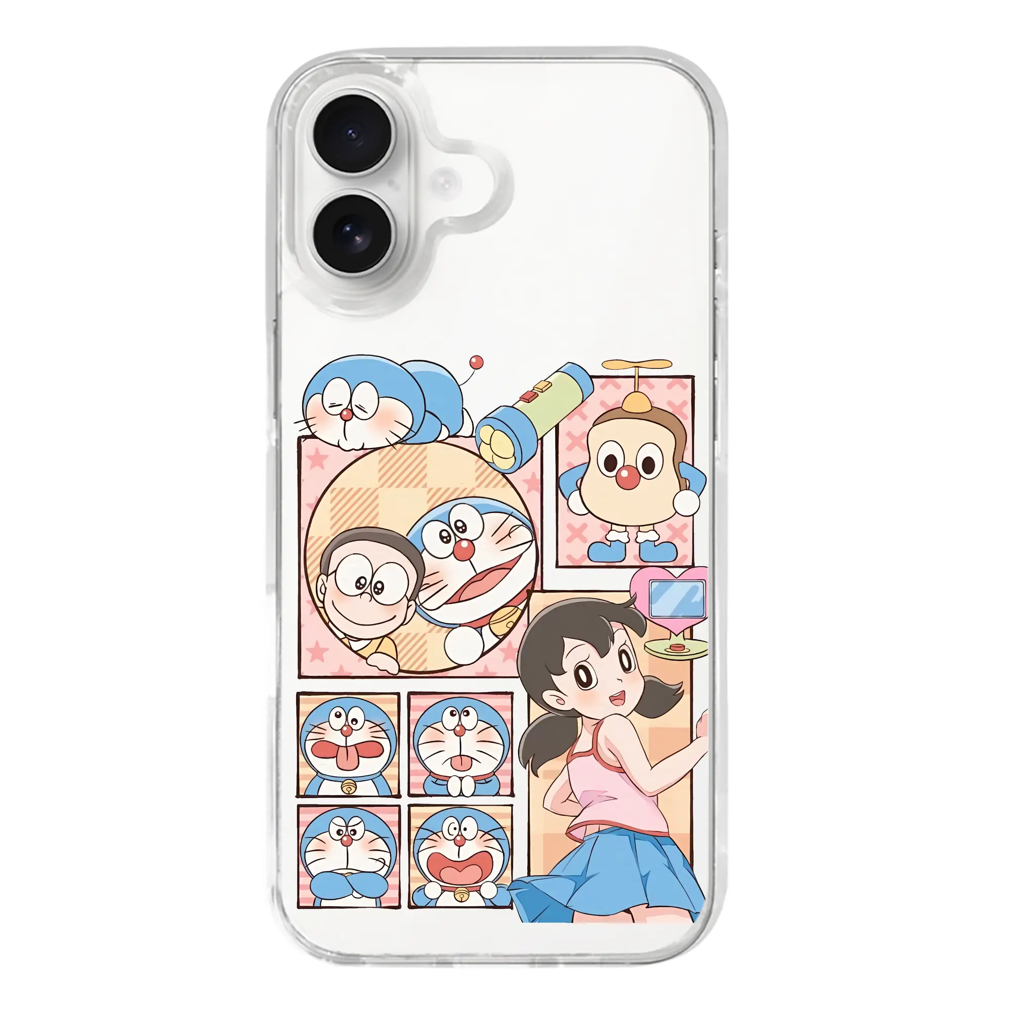 ドラえもん グッズドラえもん - iPhone 17シリーズ 透明スマホケース – 薄型・耐衝撃・精密フィット保護カバー